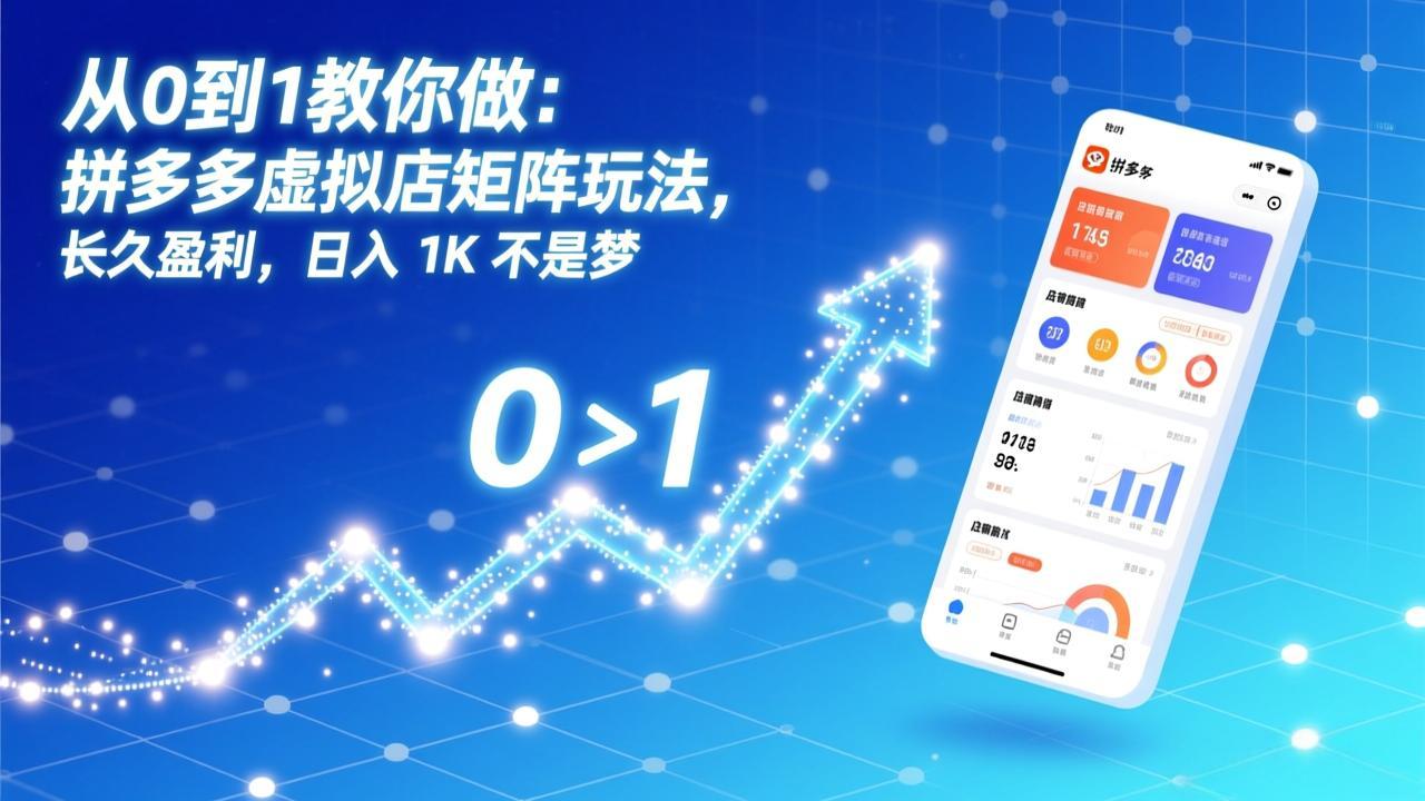 从0到1教你做:拼多多虚拟店矩阵玩法,长久盈利,日入 1K 不是梦-百盟网