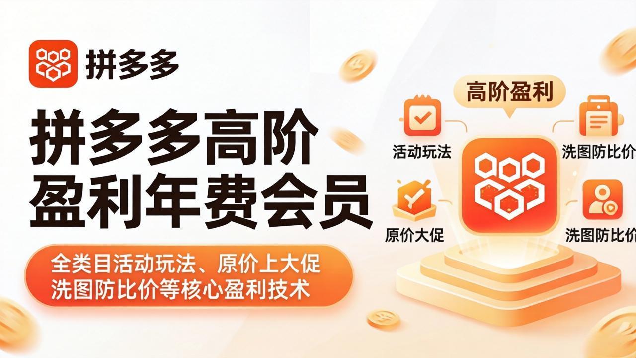 拼多多高阶盈利年费会员(更新4月19-百盟网