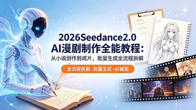 2026Seedance2.0 AI制作全能教程:从小说创作到成片,批量生成全流程拆解-百盟网