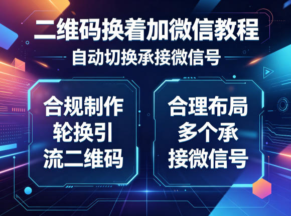 二维码换着加微信教程,自动切换承接微信号,合规制作轮换引流二维码,合理布局多个承接微信号-百盟网