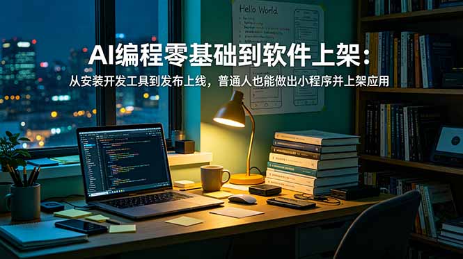 AI编程零基础到软件上架：从安装开发工具到发布上线，普通人也能做出小程序并上架应用商店-百盟网