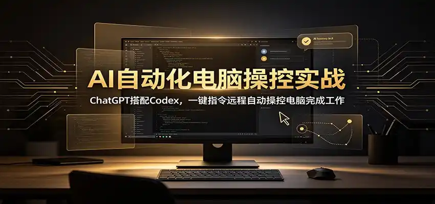 AI自动化电脑操控实战:ChatGPT搭配Codex,一键指令远程自动操控电脑完成工作-百盟网