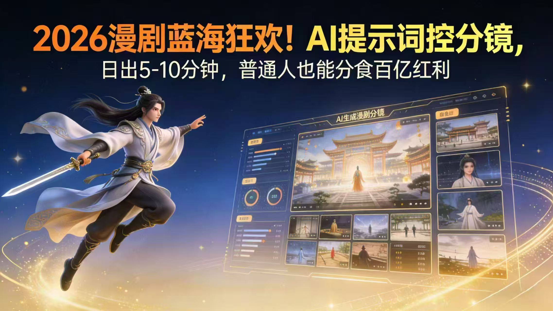 2026漫剧红利实锤！ AI 提示词控分镜， 普通人也能轻松月入过万-百盟网