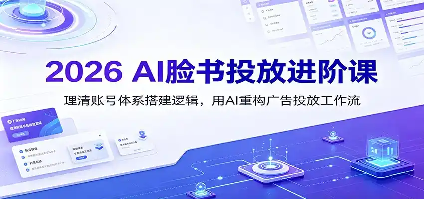 2026 AI脸书投放进阶课：理清账号体系搭建逻辑，用AI重构广告投放工作流(更新)-百盟网