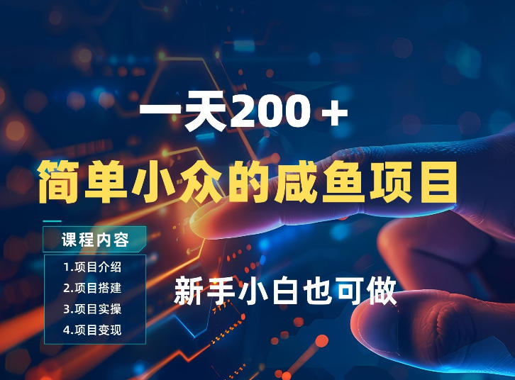 一天收入2张,一个简单小众的咸鱼项目,0门槛小白也能做-百盟网