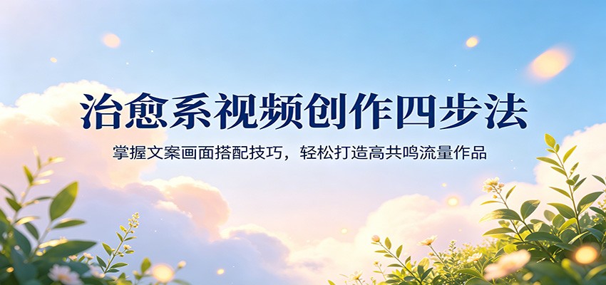 治愈系视频创作四步法:掌握文案画面搭配技巧,轻松打造高共鸣流量作品-百盟网