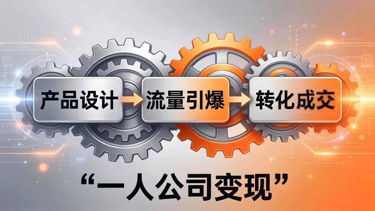 一人公司变现全攻略：产品设计+流量引爆+转化成交，打造不受年龄限制的长期事业-百盟网
