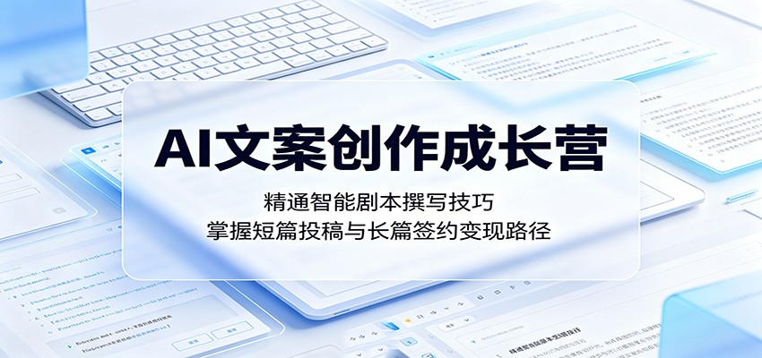 AI文案创作成长营：精通智能剧本撰写技巧，掌握短篇投稿与长篇签约变现路径-百盟网
