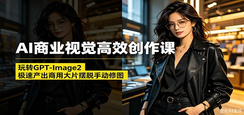 AI商业视觉高效创作课:玩转GPT-Image2,极速产出商用大片摆脱手动修图(更新)-百盟网
