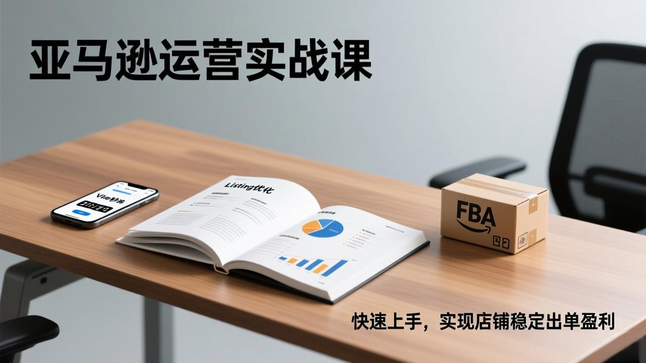 亚马逊运营实战课，Listing优化、Vine秒杀、FBA发货，快速上手，实现店铺稳定出单盈利-百盟网