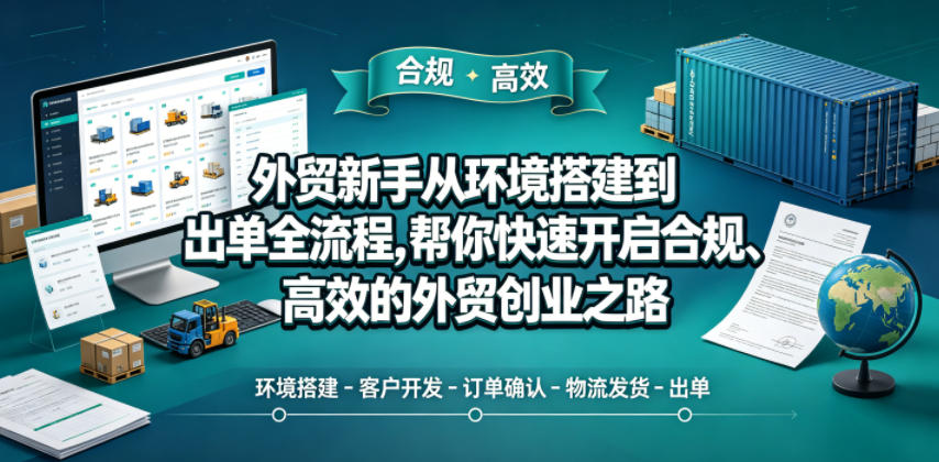 外贸新手从环境搭建到出单全流程,帮你快速开启合规、高效的外贸创业之路-百盟网