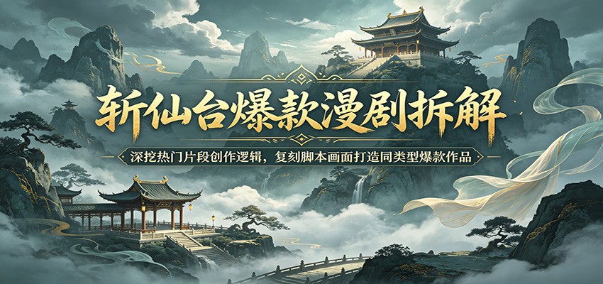 斩仙台爆款漫剧拆解:深挖热门片段创作逻辑,复刻脚本画面打造同类型爆款作品-百盟网