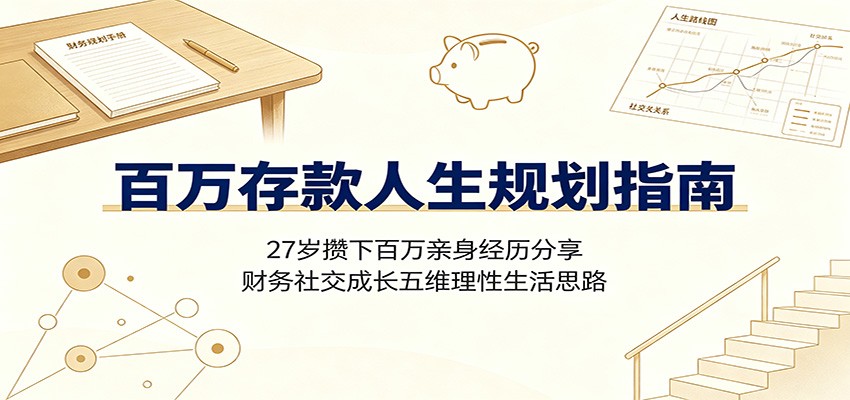 百万存款人生规划指南：27岁攒下百万亲身经历分享，财务社交成长五维理性生活思路-百盟网