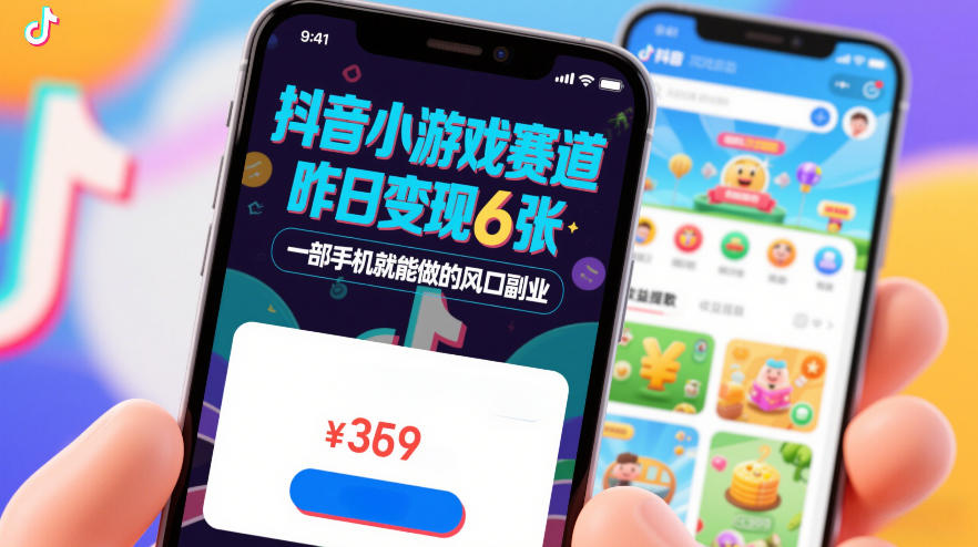 抖音小游戏赛道,昨日变现600+,零基础一部手机就能做的风口副业【揭秘】-百盟网