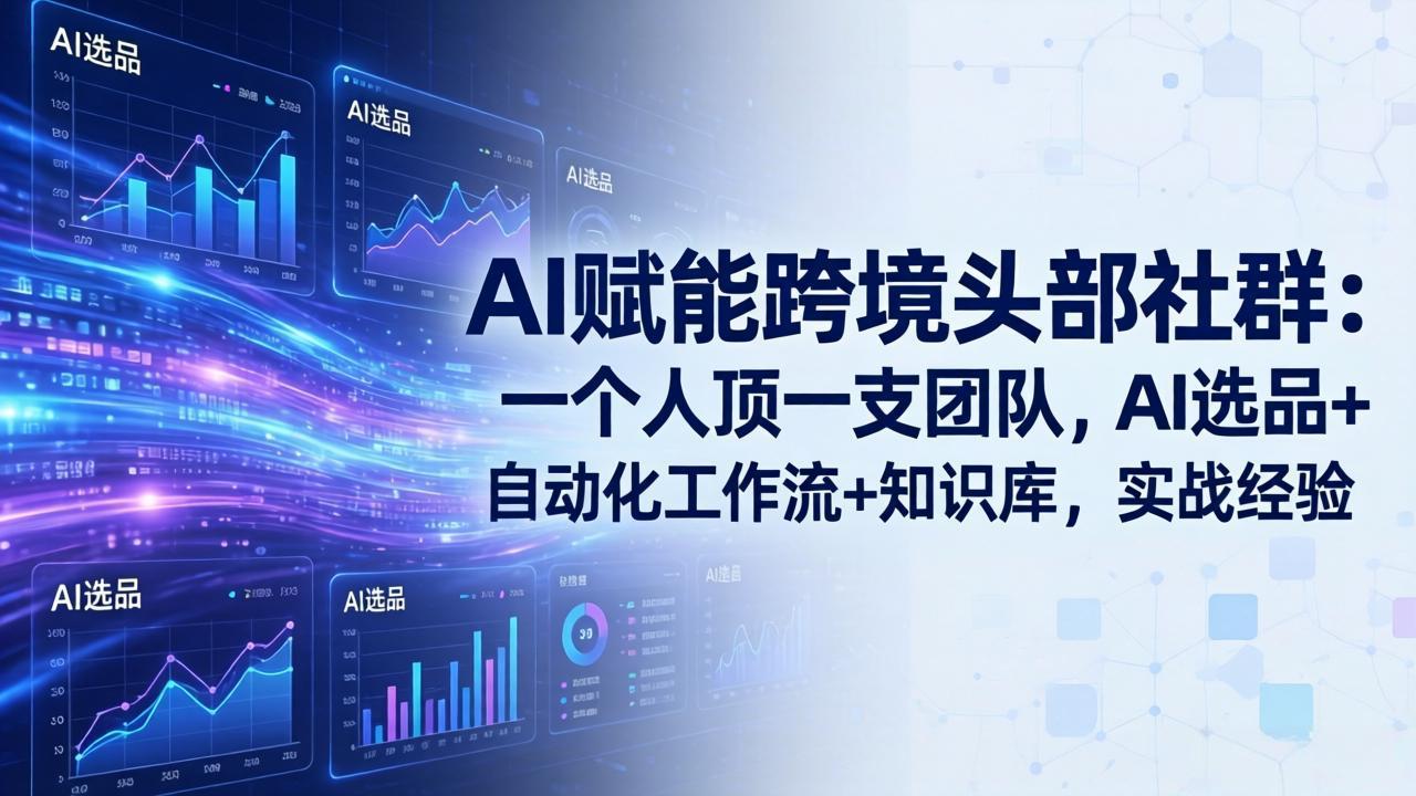 AI赋能跨境头部社群-更新6月：一个人顶一支团队，AI选品+自动化工作流+知识库，实战经验-百盟网