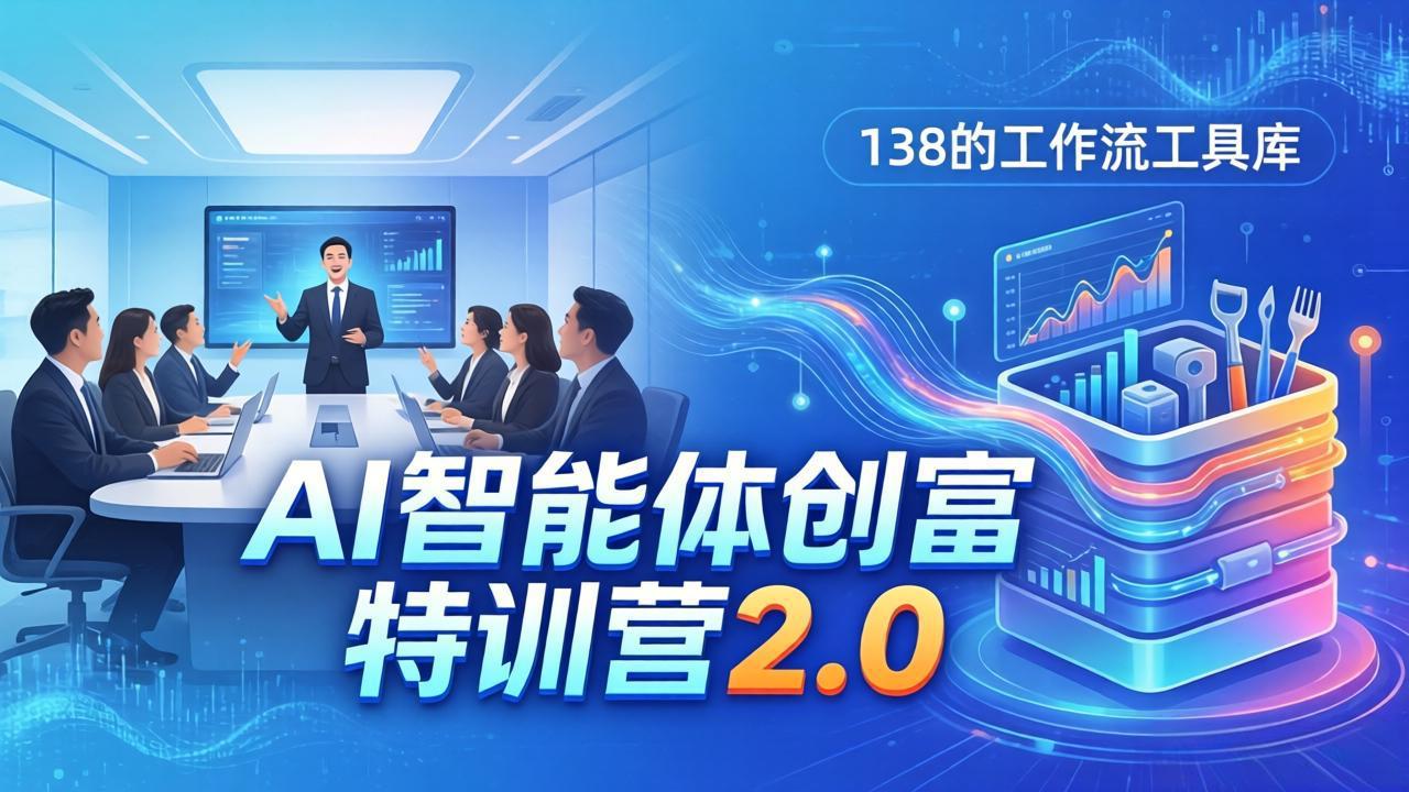 AI智能体创富训练营2.0:3天闭门直播+视频课+工具库,从0到1搭建智能体附138个工作流-百盟网