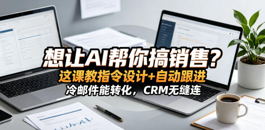 想让AI帮你搞销售？这课教指令设计+自动跟进，冷邮件能转化，CRM无缝连！【原创双语字幕】-百盟网