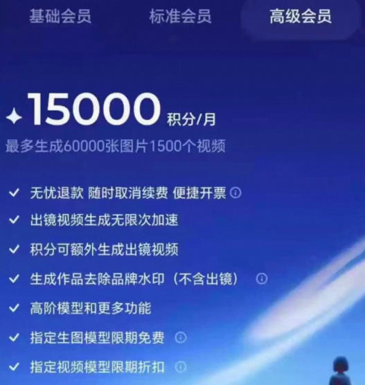 撸即梦积分技术，499充值得15000积分技术，效果自测，不保证百分百-百盟网
