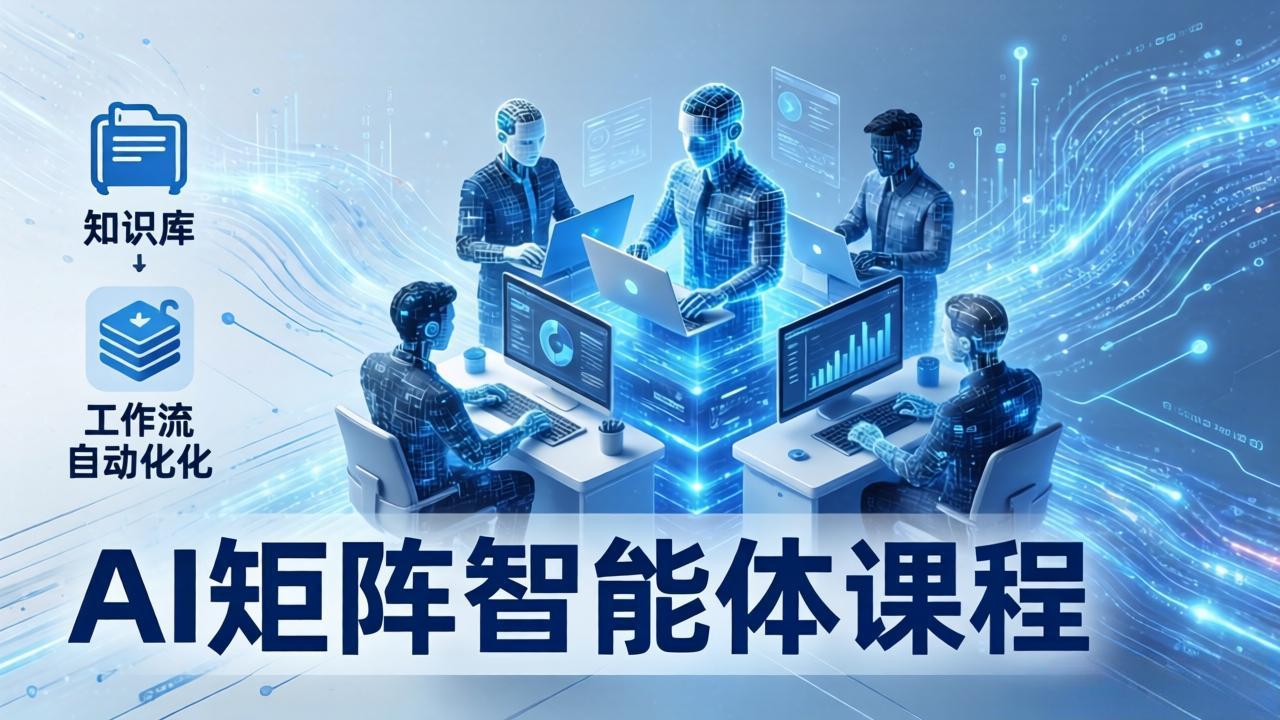AI矩阵智能体实战:100个数字员工批量生产内容,文本知识库+工作流自动化全搞定-百盟网