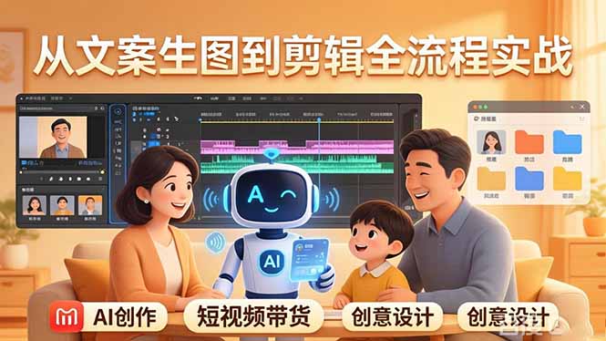 原创 AI 剧情短视频带货：AI+家庭剧情+带货广告，从文案生图到剪辑全流程实战-百盟网