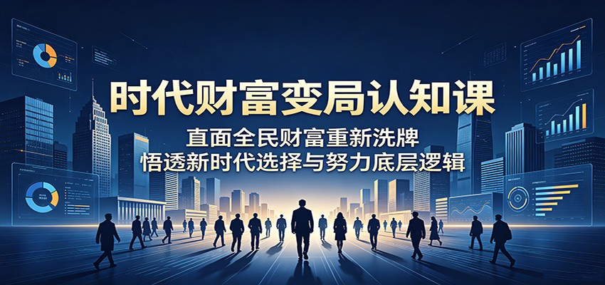 时代财富变局认知课:直面全民财富重新洗牌,悟透新时代选择与努力底层逻辑-百盟网