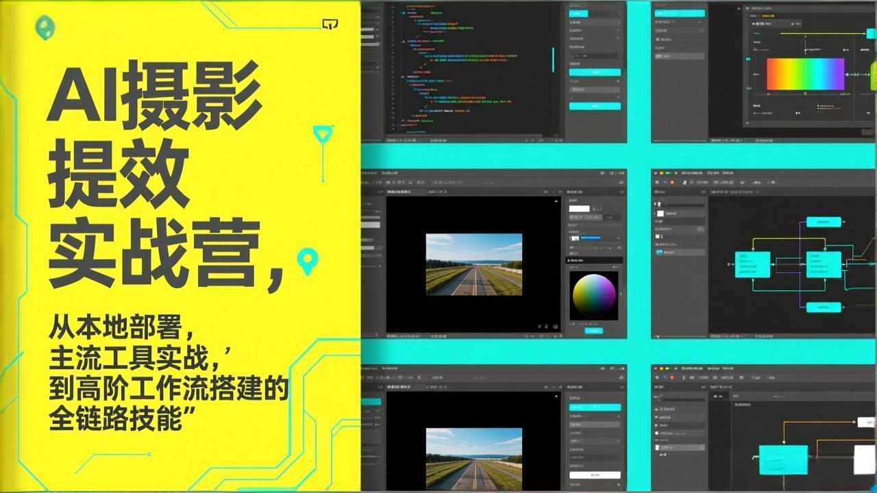 AI+摄影提效实战营，从本地部署，主流工具实战，到高阶工作流搭建的全链路技能-百盟网