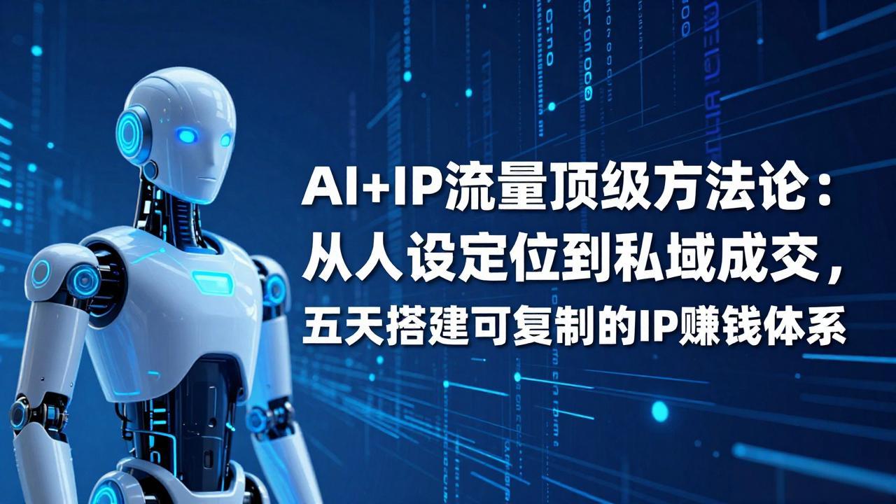 AI+IP顶级方法论:从人设定位到私域成交,五天搭建可复制的IP赚钱体系-百盟网