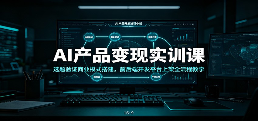 AI产品变现实训课：选题验证商业模式搭建，前后端开发平台上架全流程教学-百盟网