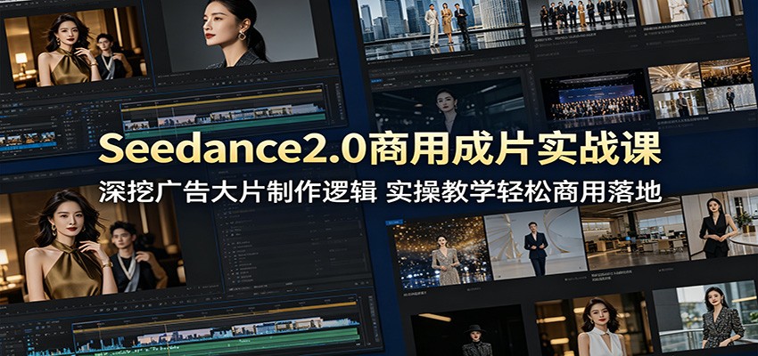 Seedance2.0商用成片实战课:深挖广告大片制作逻辑,实操教学轻松商用落地-百盟网