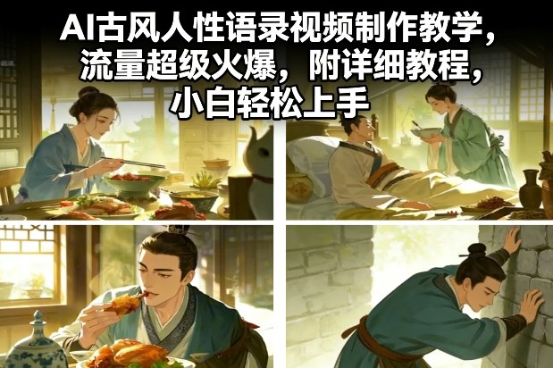 AI古风人性语录视频制作教学,流量超级火爆,附详细教程,小白轻松上手-百盟网