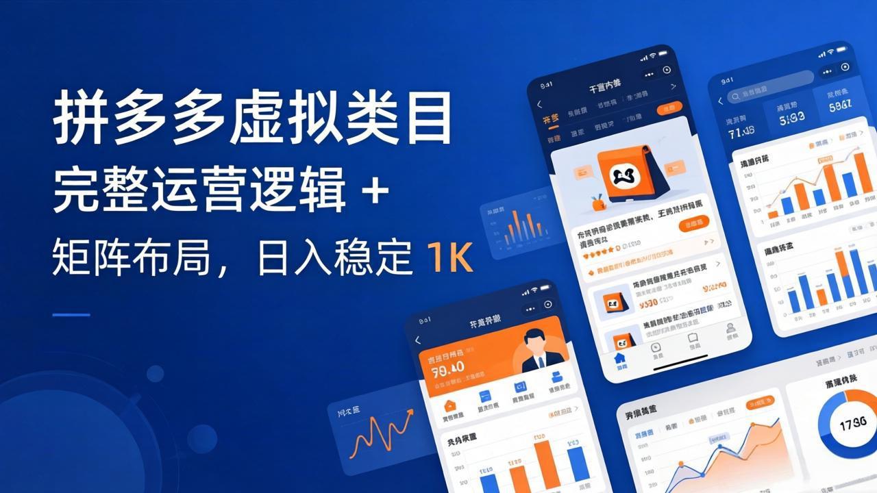 拼多多虚拟类目干货：完整运营逻辑 + 矩阵布局，日入稳定 1K-百盟网