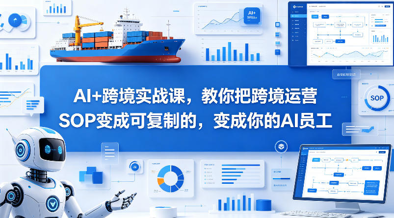 AI+跨境实战课,教你把跨境运营S0变成可复制的,变成你的AI员工-百盟网