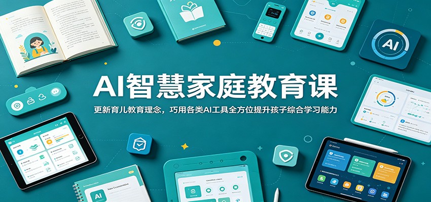 AI智慧家庭教育课：更新育儿教育理念，巧用各类AI工具全方位提升孩子综合学习能力-百盟网
