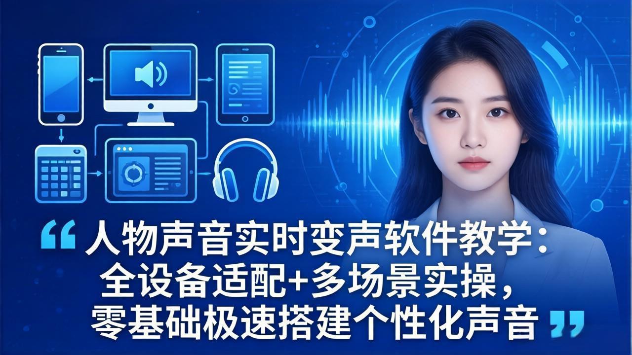 人物声音实时变声软件教学：全设备适配+多场景实操，零基础极速搭建个性化声音-百盟网