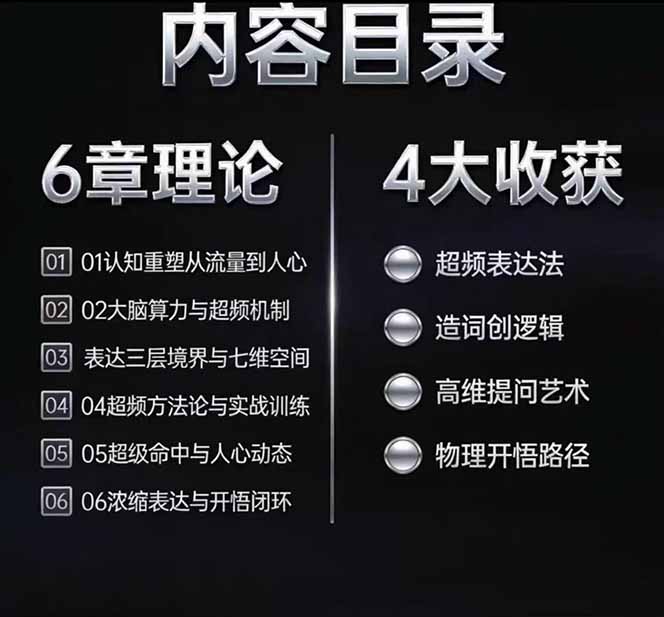 马大个高维表达全套实战课，跳出普通口才教学，大脑超频训练打造原创思想IP体系-百盟网