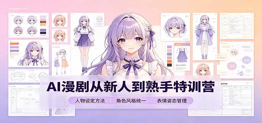 AI漫剧从新人到熟手特训营：剧本分镜创作，提示词模板，人物设定与工具资源-百盟网