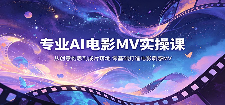 专业AI电影MV实操课:从创意构思到成片落地,零基础打造电影质感MV-百盟网