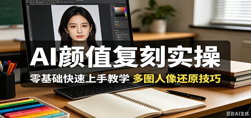 AI颜值复刻实操，零基础快速上手教学，多图人像还原技巧-百盟网