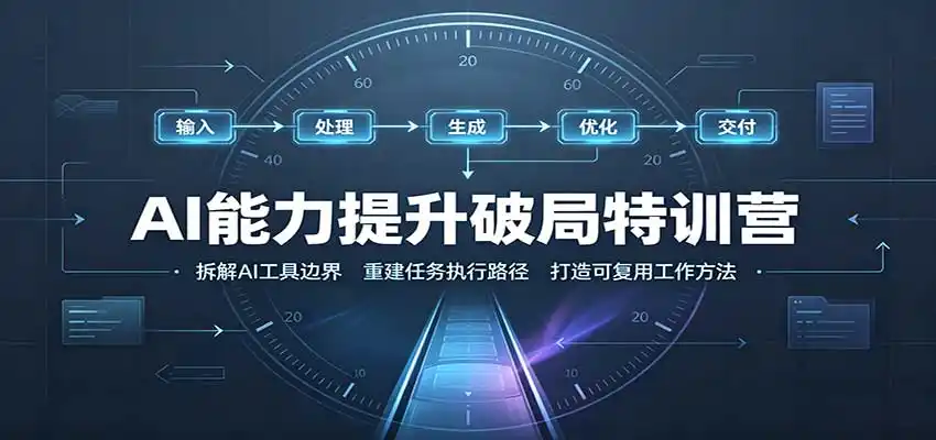 AI能力提升破局特训营：掌握AI交互逻辑，内容创作，搭建工作流-百盟网