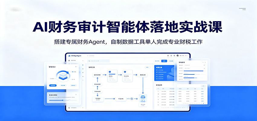 AI财务审计智能体落地实战课：搭建专属财务Agent，自制数据工具单人完成专业财税工作-百盟网