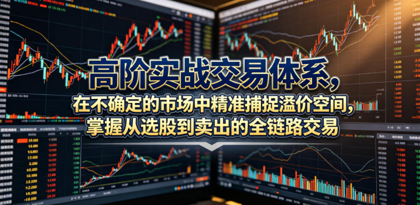 高阶实战交易体系，在不确定的市场中精准捕捉溢价空间，掌握从选股到卖出的全链路交易心法(更新6月)-百盟网