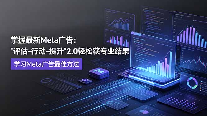 掌握最新的Meta广告,通过“评估-行动-提升”2.0版本轻松获得专业级结果。学习目前学习Meta广告的最佳方法-百盟网