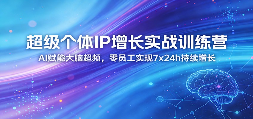 超级个体IP增长实战训练营：AI赋能大脑超频，零员工实现7x24h持续增长(更新)-百盟网