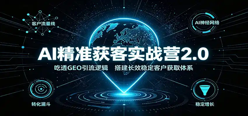 AI精准获客实战营2.0：吃透GEO引流逻辑，搭建长效稳定客户获取体系-百盟网