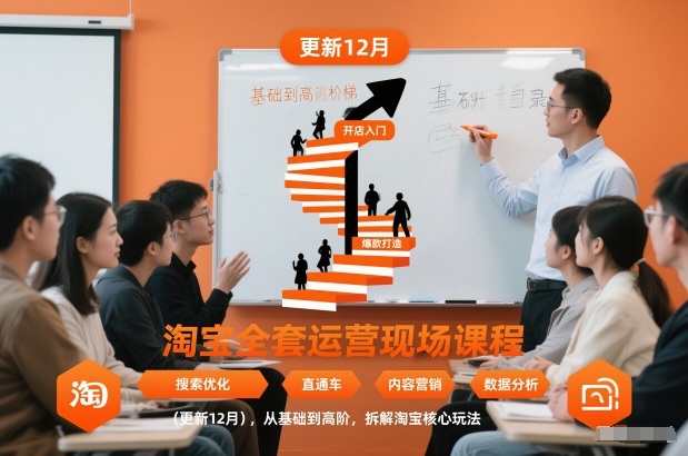 淘宝全套运营现场课程(更新26年1月)，从基础到高阶，拆解淘宝核心玩法-百盟网