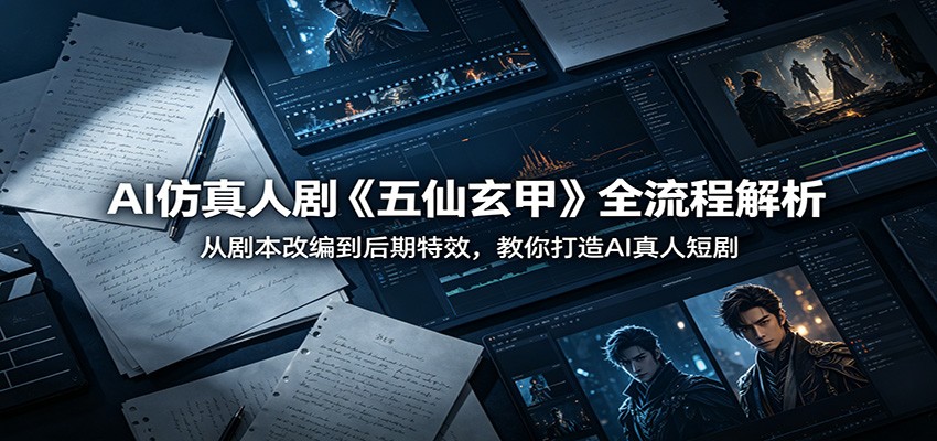 AI仿真人剧《五仙玄甲》全流程解析：从剧本改编到后期特效，教你打造AI真人短剧-百盟网