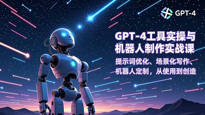 GPT-4工具实操与机器人制作实战课:提示词优化、场景化写作、机器人定制,从使用到创造-百盟网