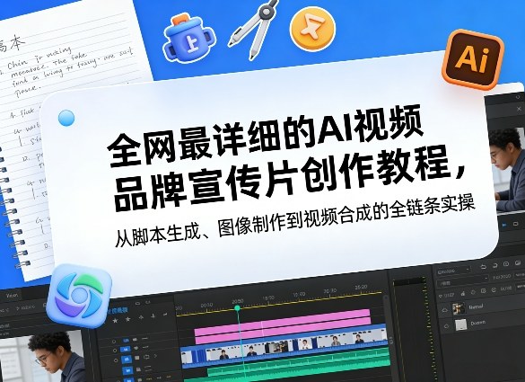 全网最详细的AI视频品牌宣传片创作教程，从脚本生成、图像制作到视频合成的全链条实操-百盟网