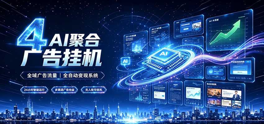 全域广告流量聚合,AI无人挂机稳赚佣金,打造长期稳定被动收入副业-百盟网