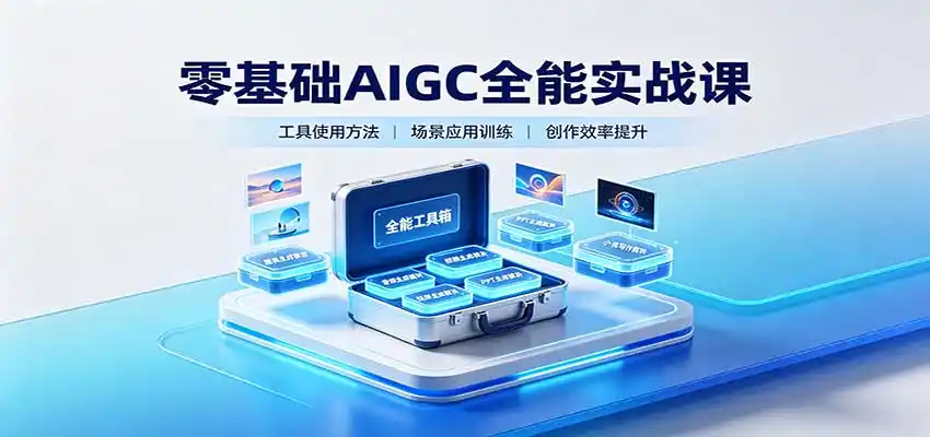 零基础AIGC全能实战课：覆盖绘画、影音、PPT、小说多场景AI创作-百盟网